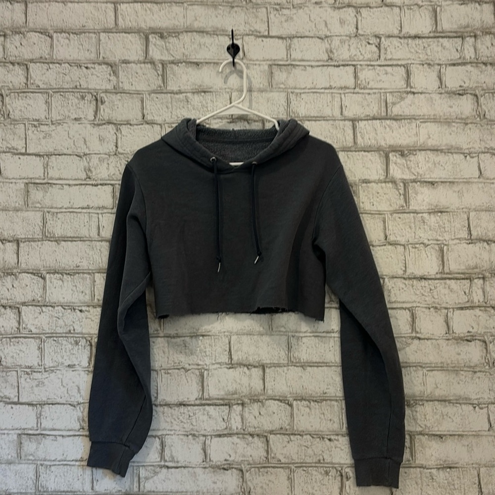 Gray cropped sweatshirt Fruit of the Loom